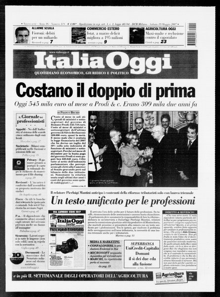 Italia oggi : quotidiano di economia finanza e politica